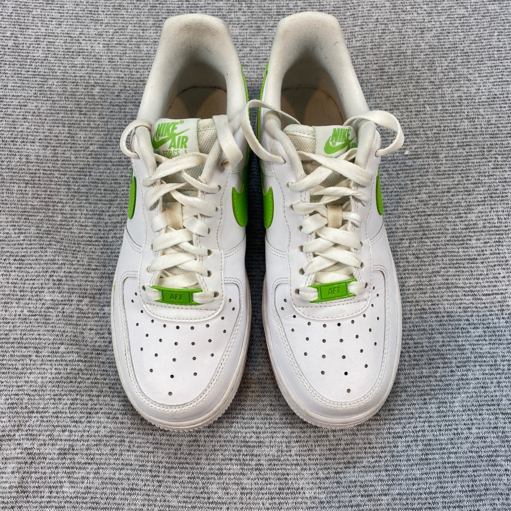 Nike Air Force 1 Low White Action Green Womens Size 6 Sneakers - Picture 11 of 13